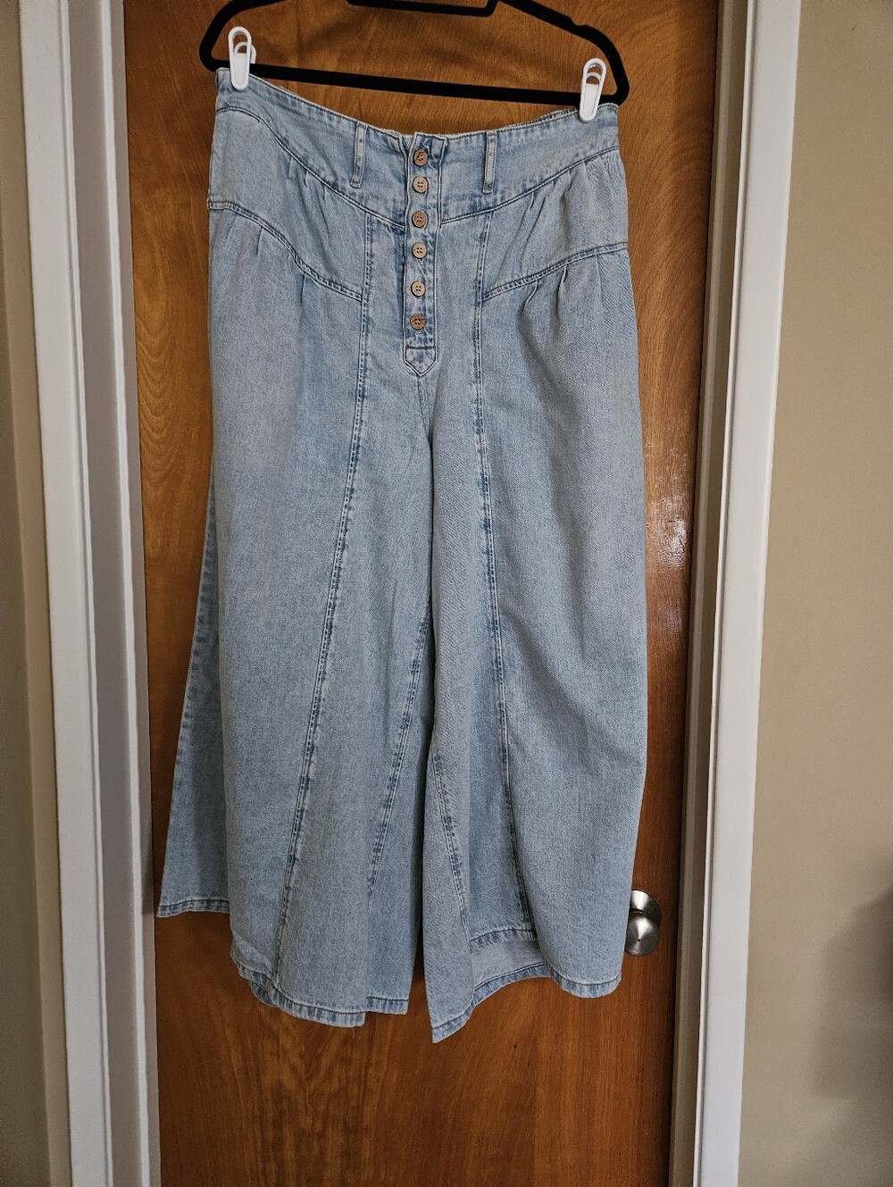 We The Free Blossom Pull-On Wide Leg Jeans - Size L - Picture 7 of 10